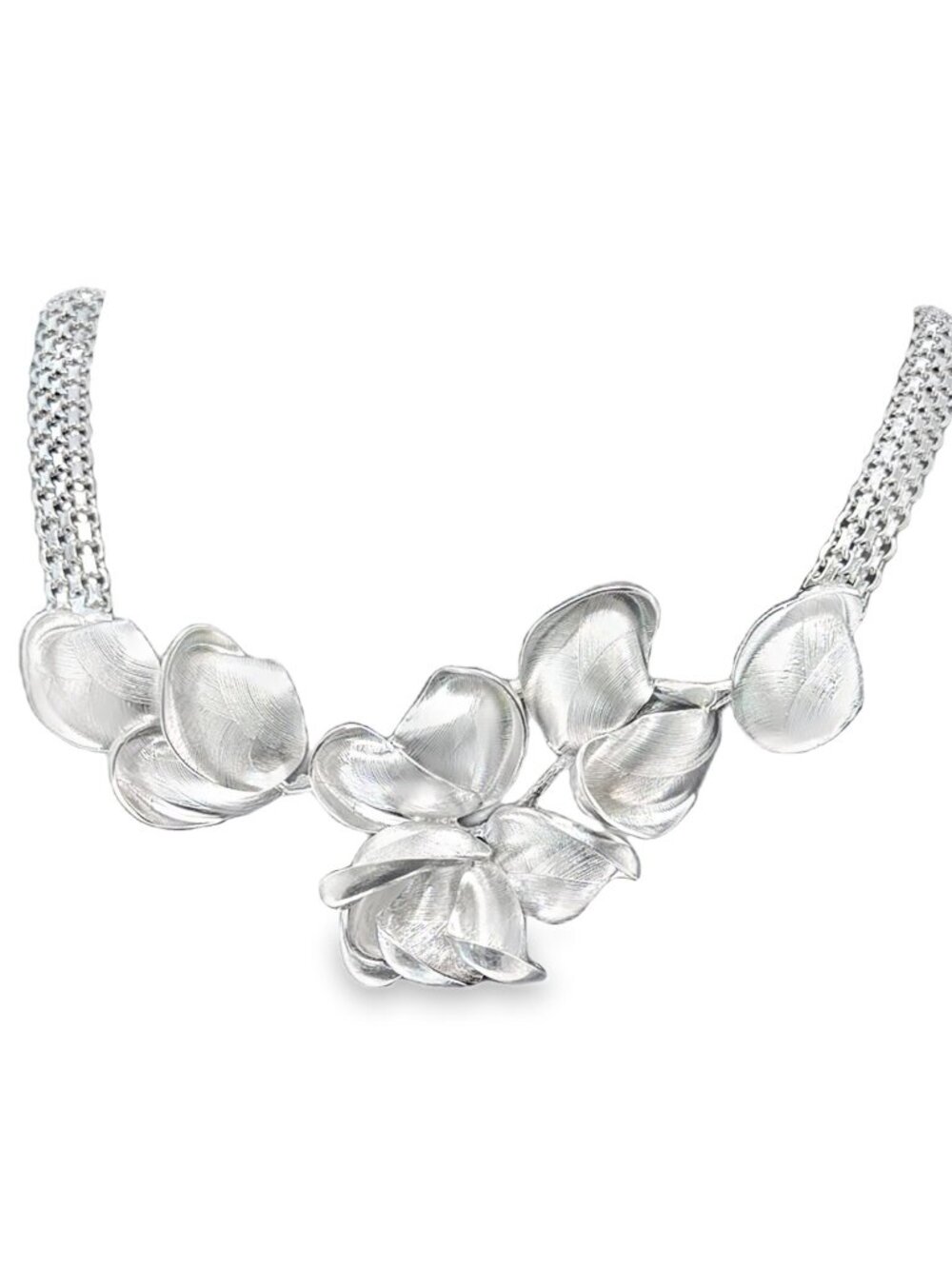 Flower and leaf necklace